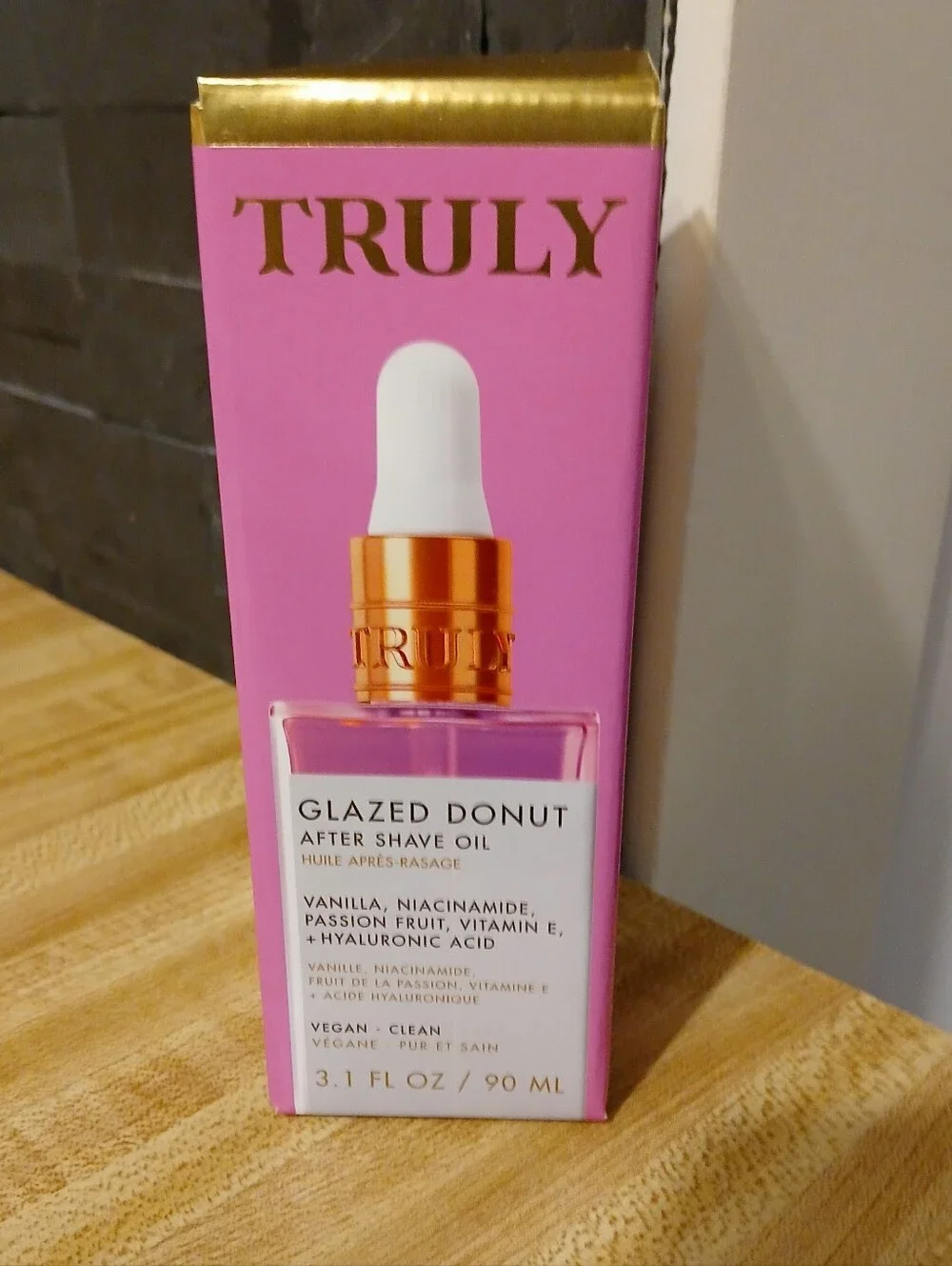 Truly NIB Glazed Donut After Shave Oil Full Size